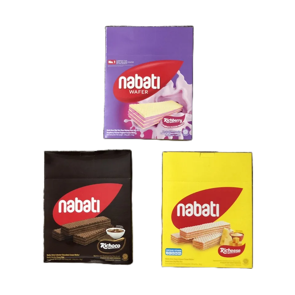 Thùng 6 Hộp Nabati Phô Mai / Socola / Phúc bồn tử 320gr