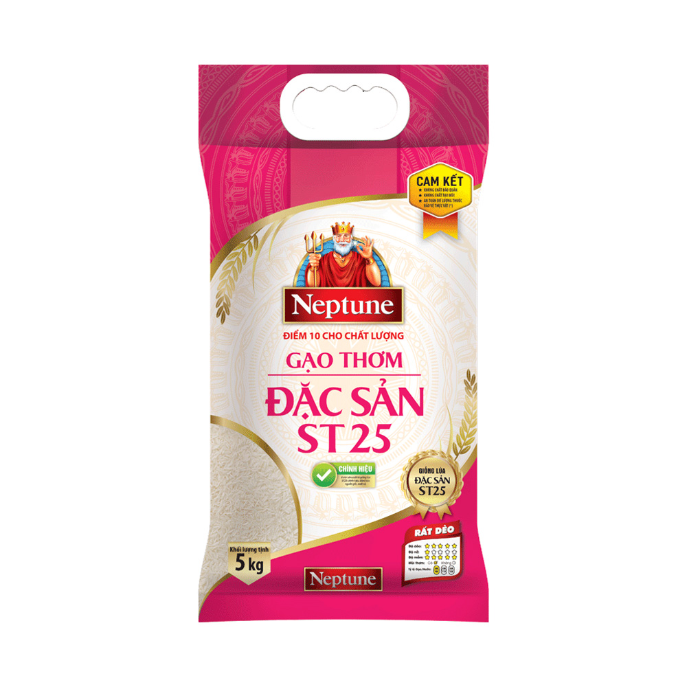 [Co.op Online] - Gạo thơm đặc sản ST25 Neptune 5kg