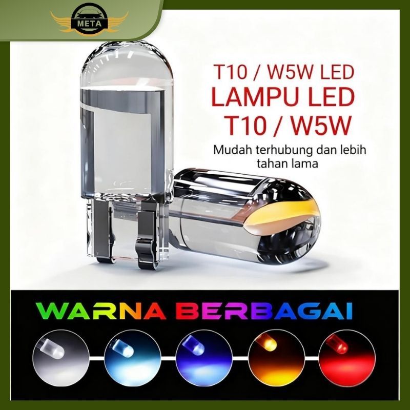 T10 Lampu LED Mobil T10 Super Terang Lampu Kolong Mobil Motor Lampu Nomor Pintu Samping Harga 8,799 rupiah*Gratis Ongkir