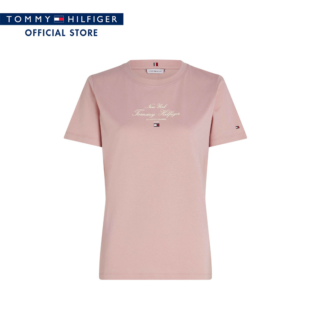 Tommy Hilfiger Women Tee Model WW0WW43895 TQN - Pink Regular Fit ราคา 2,331 บาท*ส่งฟรี