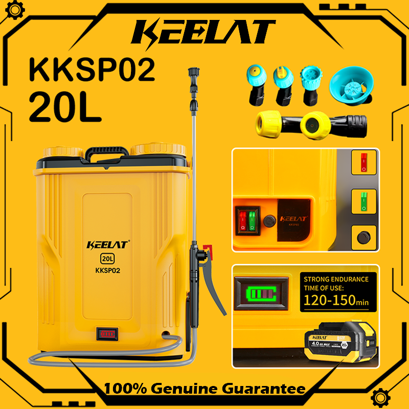 KEELAT Battery Pump 20L Knapsack Chemical Sprayer Electric Booster pump Portable Garden Pressure Sprayer Pam Racun