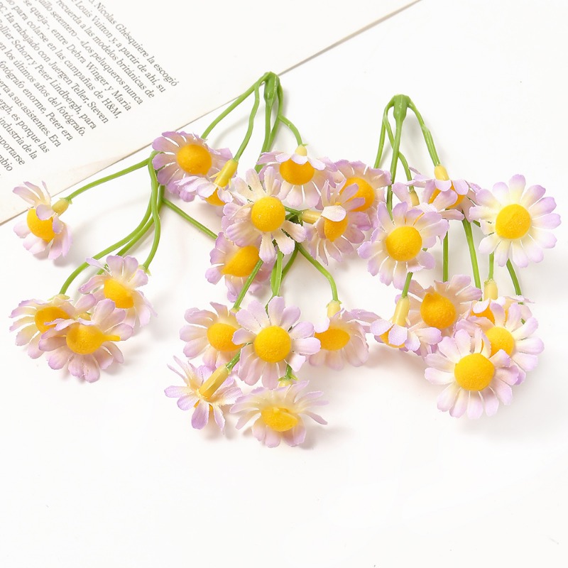 1Pcs Simulation of Small Daisy Bundles Hair Accessories Home Decoration Straw Hat Clothing Decoratio