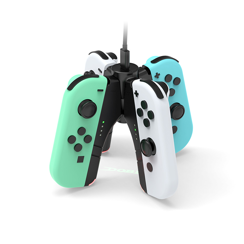 4 trong 1 tay cầm chơi game xử lý đế sạc forswitch/Switch OLED Joypad Bộ sạc tay cầm game đứng Loại-C sạc Phụ kiện