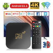 2024 D9 5G Android Smart TV Box, 4K HD