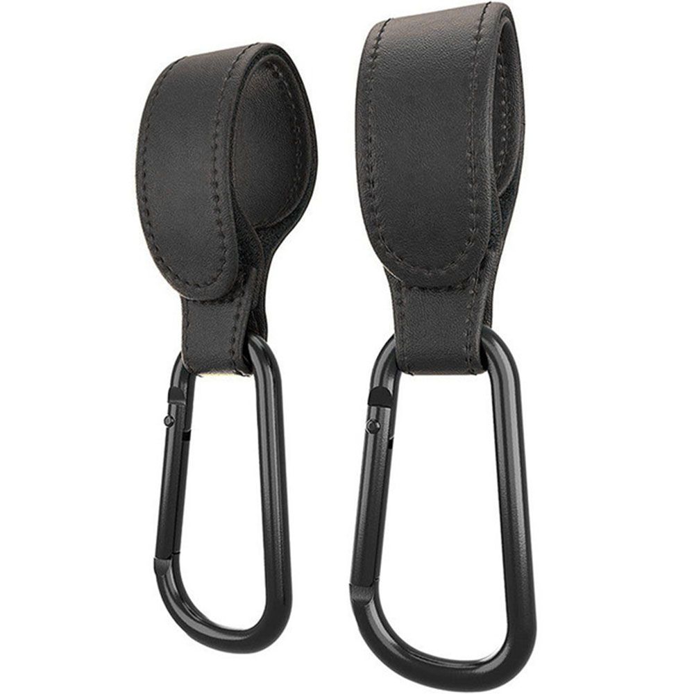 RUNNA Tiện lợi 1/2 Cái Hợp kim nhôm Carabiner Xoay 360 độ Da PU Phụ kiện xe đẩy Dụng cụ xếp giỏ hàng Móc xe đẩy Móc xe đẩy cho bé Kẹp móc xe đẩy