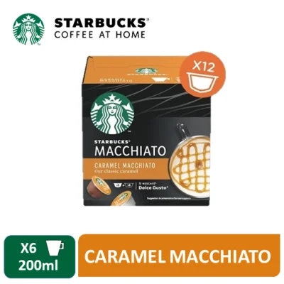 Starbucks Caramel Macchiato by Nescafe Dolce Gusto Coffee Capsules / Coffee Pods 6 Servings [Expiry Jun 2022]