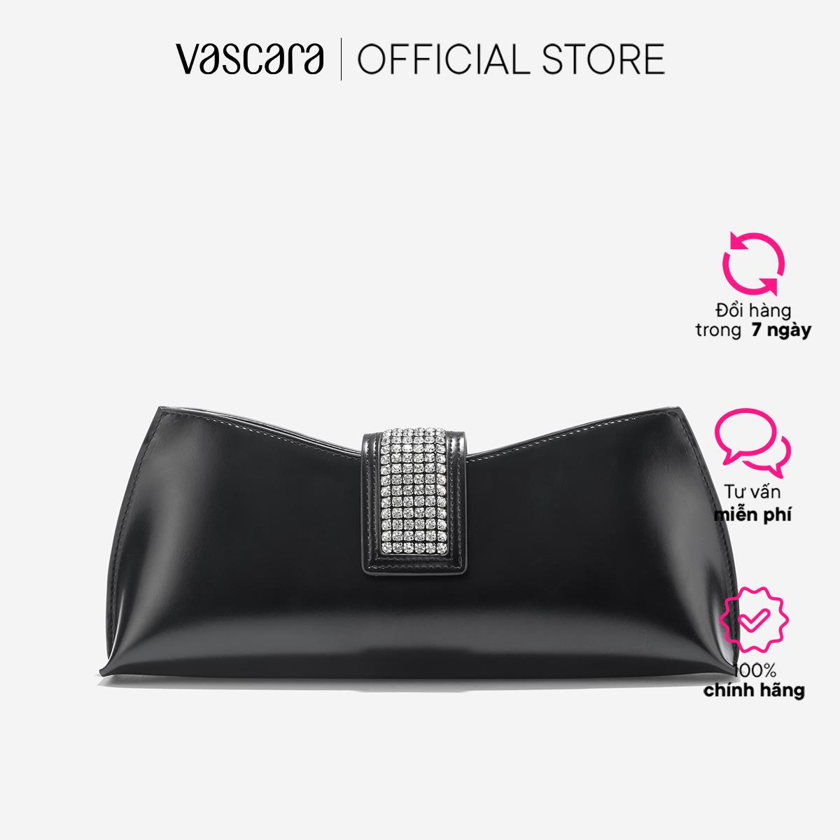  Vascara Clutch Cầm Tay Nhấn Khóa Đính Đá - CLU 0126 