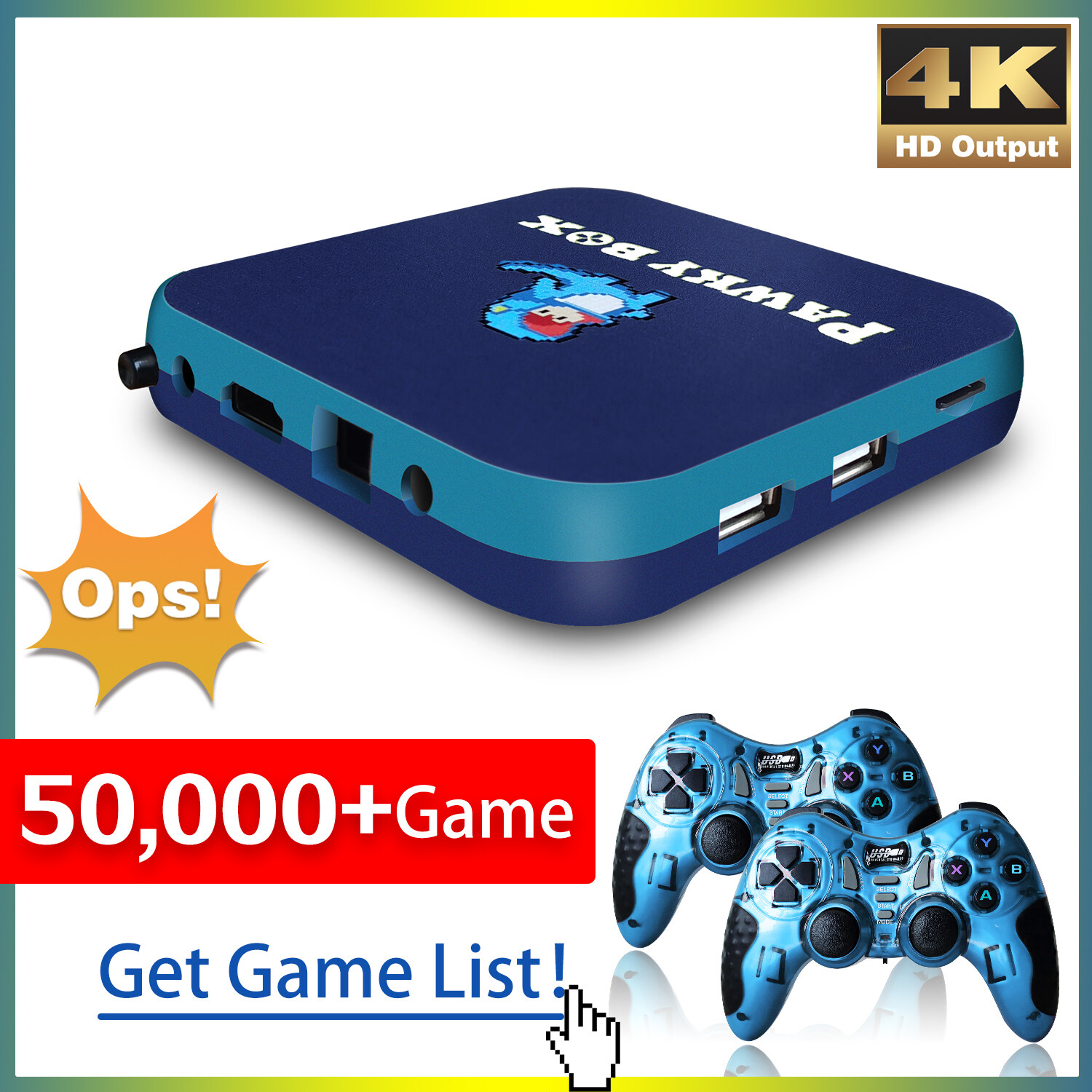 Arcade Box 4K 256GB Built-in 50000 Games HD Classic Retro Game Console  Super Console S905 Chip Video Game Player with Controller (256G)