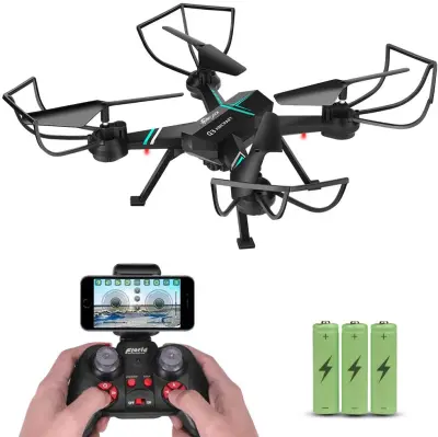 Drone with Camera for Adults Gifts, JoyGeek FPV RC Quadcopter Aircraft Wifi Live Video Altitude Hover 3D VR 2.4GHz 6Axis Gyro Headless Mode APP Remote Control for iPhone Android