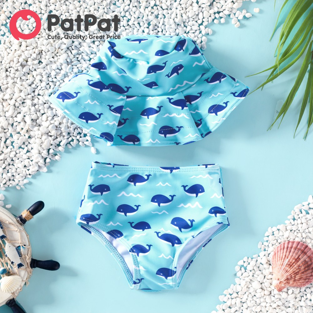 PatPat Childlike Marine Swimsuit Boy 2pcs Polyester Spandex