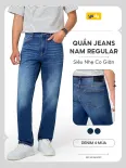 Quần jeans nam Yody dáng Regular Fit thiết kế hiện đại TRA MCJE26A009