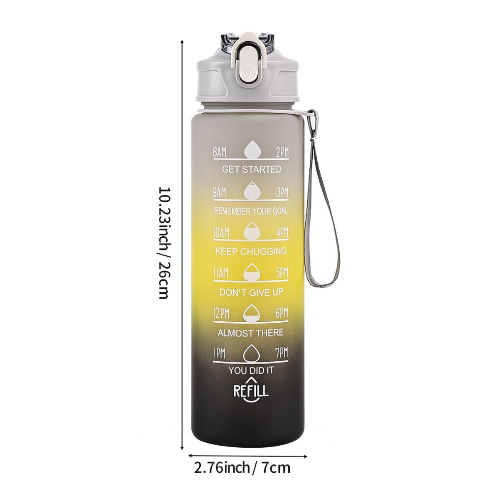 HUISHU Di động Chai nước Nhựa Dung tích lớn 750ml Chai nước trong suốt  Chống rò rỉ Ấm đun nước du lịch Học sinh người lớn - 9