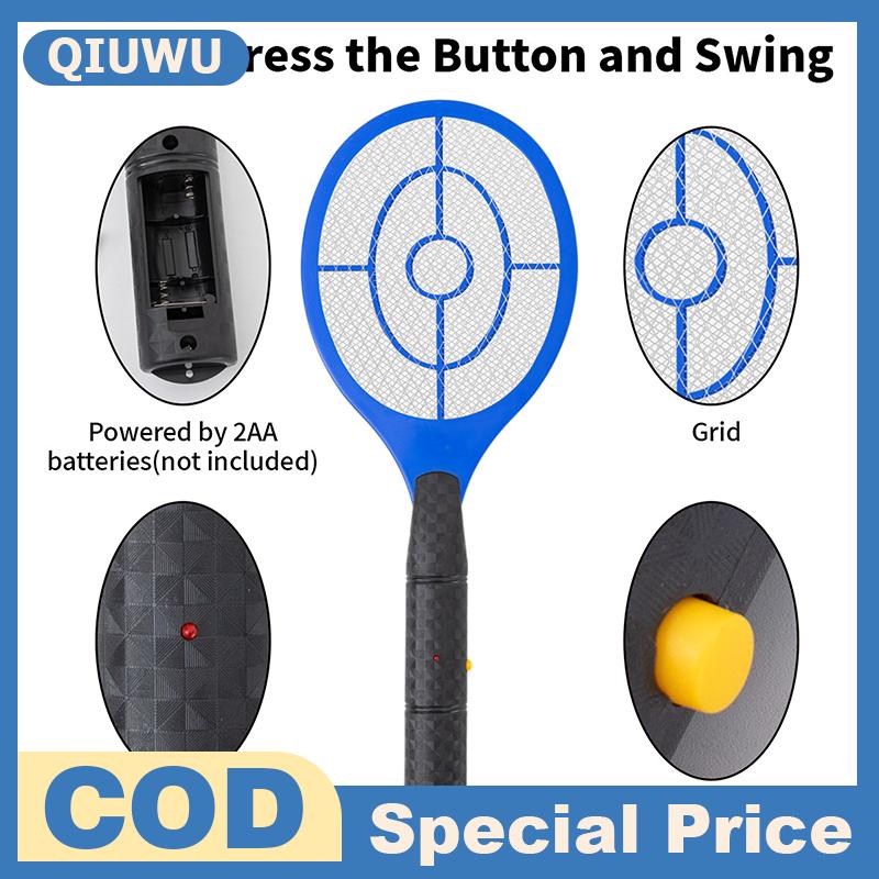 QIUWU ไม้ตียุงไฟฟ้าแบบชาร์จได้ไม้ตียุงพกพาทนทานใช้ในบ้าน ราคา 94 บาท*ส่งฟรี