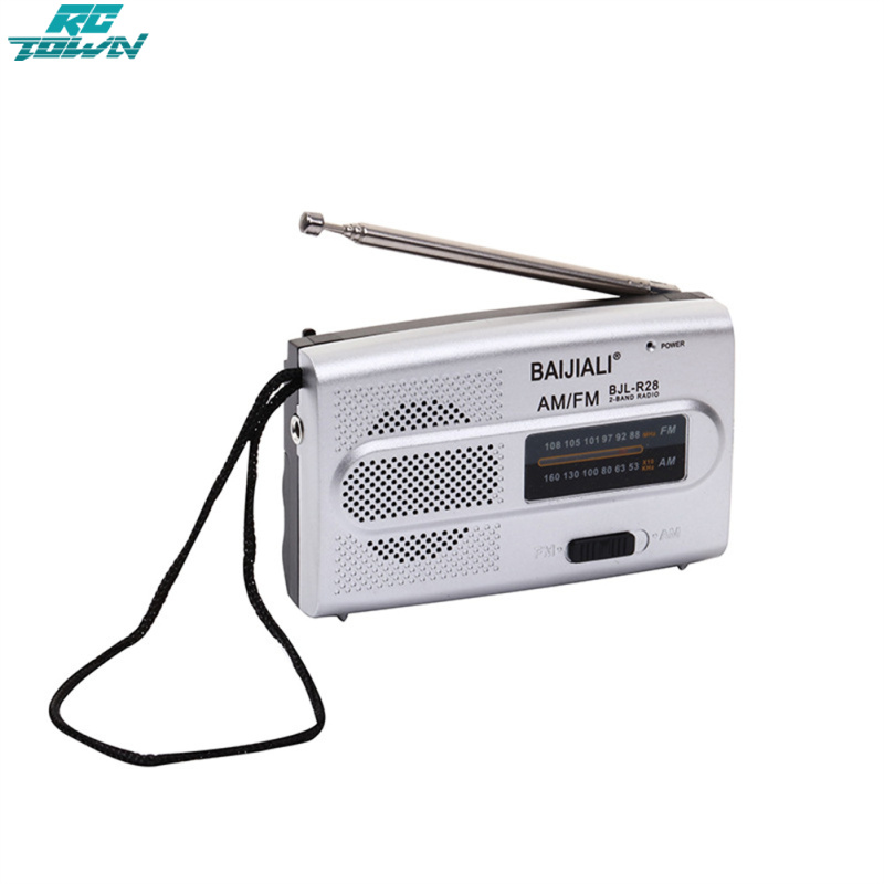 2024NEW BC-R28 AM FM Radio Portable Radio With Wristband Battery Operated