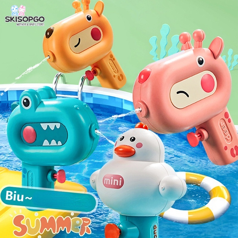 SKISOPGO ปืนฉีดน้ำเด็ก ของเล่นปืนฉีดน้ำ ขนาดเล็ก รูปร่างไดโนเสาร์ กดสเปรย์น้ำ ราคา 50 บาท*ส่งฟรี