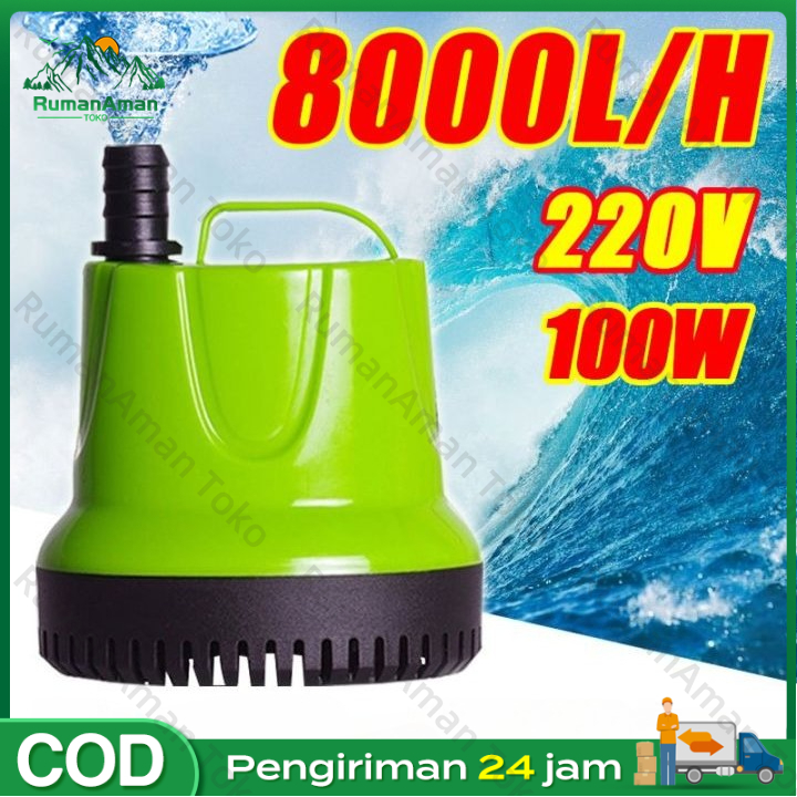 H high suction power 25w-125w submersible water pump aquarium fish pond submersible water pump water pump fish pond pump/4200l/H-8000L/H high suction power 25w-100w submersible water pump aquarium submersible fish pond water pump pump fish tank water Harga 64,320 rupiah*Gratis Ongkir