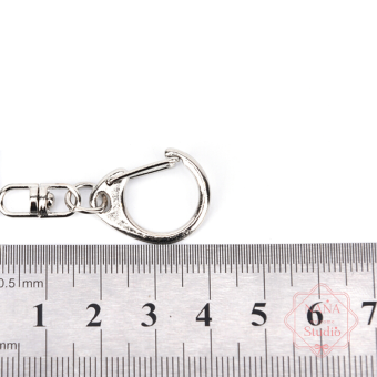 🔥NANA🔥 10 chiếc móc khóa bạc bóng tự làm móc khóa vòng tách vòng móc khóa ngắn