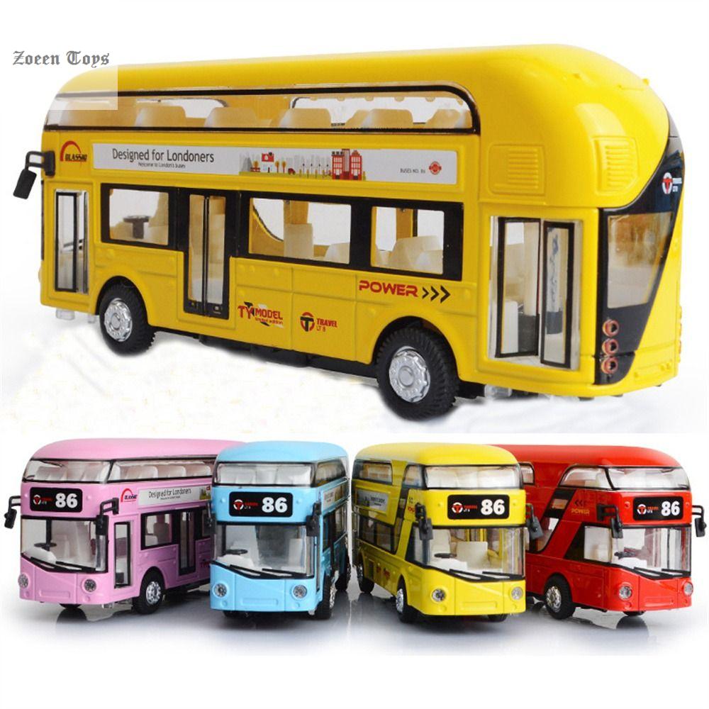 ZOEEN 17Cm Gift for Boy FLashing With Music Car Bus Model Educational Toys
