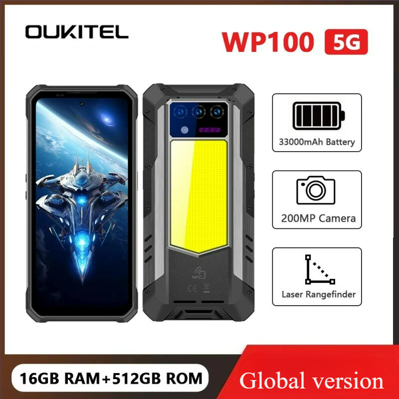 【Official shop】Oukitel WP100 Rugged Phone 33000mAh Built-in Laser Rangefinder 6.8 Inch 12GB (up to 36GB)+512GB 200MP Camera NFC ราคา 20,400 บาท*ส่งฟรี
