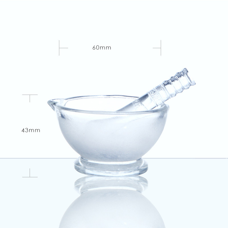 60-180mm I.D Apothecary Solid Glass Pestle and Mortars Bowl Set Grinding Mill 