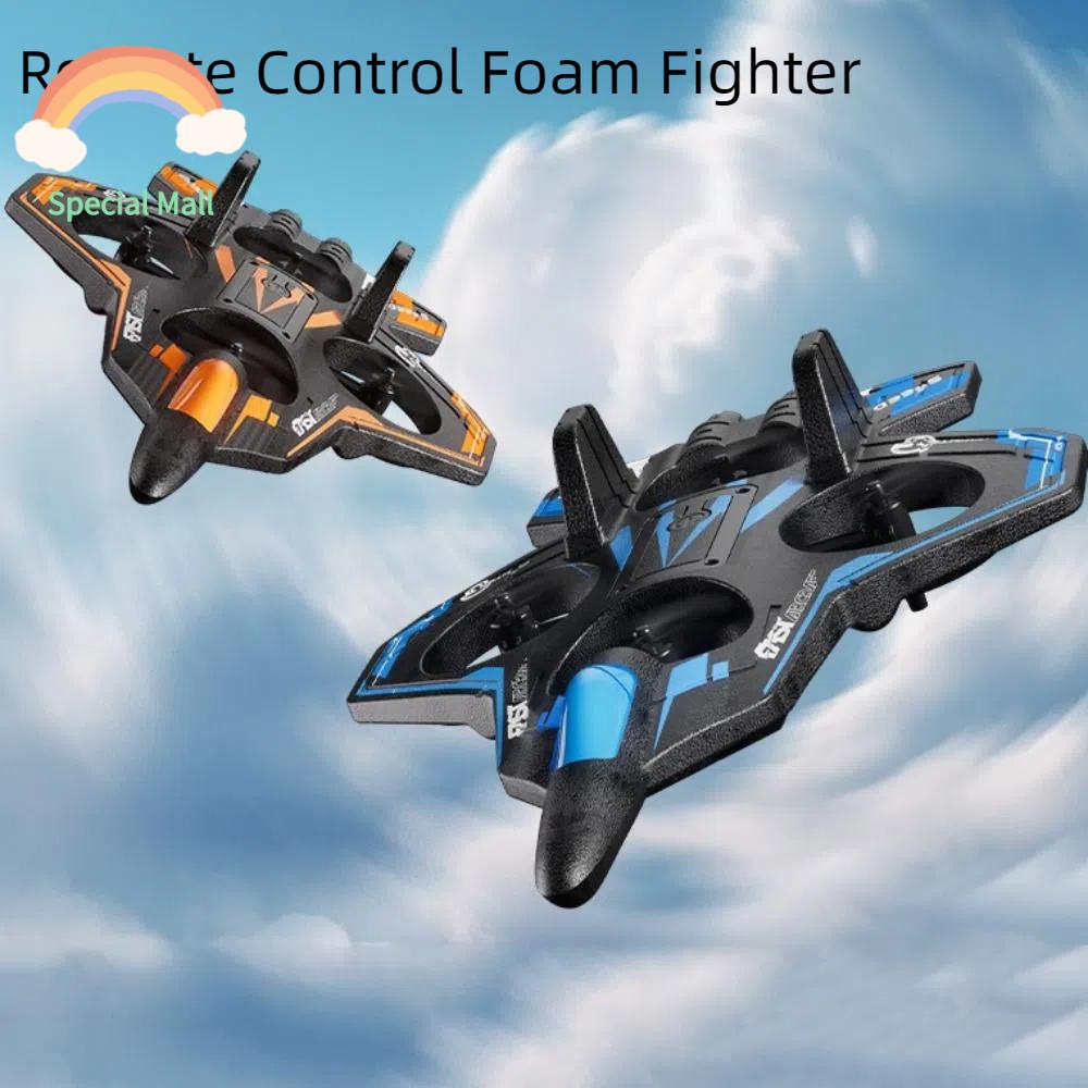 TINGTIAN RC Máy bay chiến đấu bọt điều khiển từ xa Cảm biến trọng lực Bọt EPP Máy bay phản lực RC hobbyst Đồ chơi máy bay Có thể sạc lại Đồ chơi trực thăng bốn động cơ Trẻ em, trẻ nhỏ