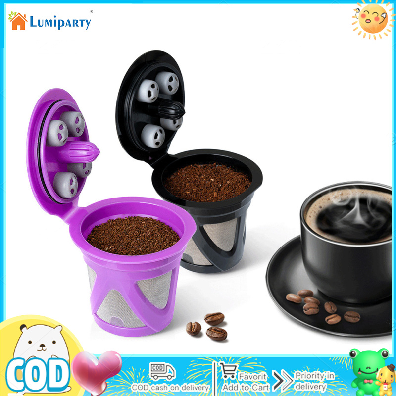 3pcs/4pcs/6pcs Reusable Refillable Coffee Pod Capsules With Mesh Strainer Stainless Steel K Cup Pod Coffee Filters ราคา 128 บาท*ส่งฟรี