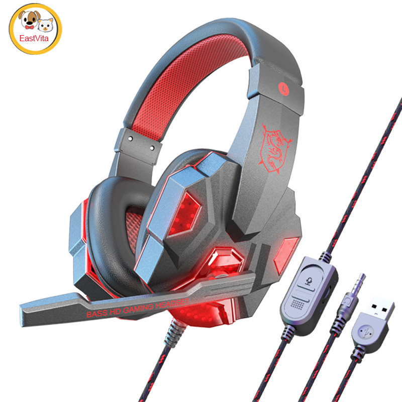 SY830MV Wired Headsets Over-Ear Stereo Earphones Cool Lighting Gaming Headset For Smart Phones Computer Laptop Tablet ราคา 269 บาท*ส่งฟรี