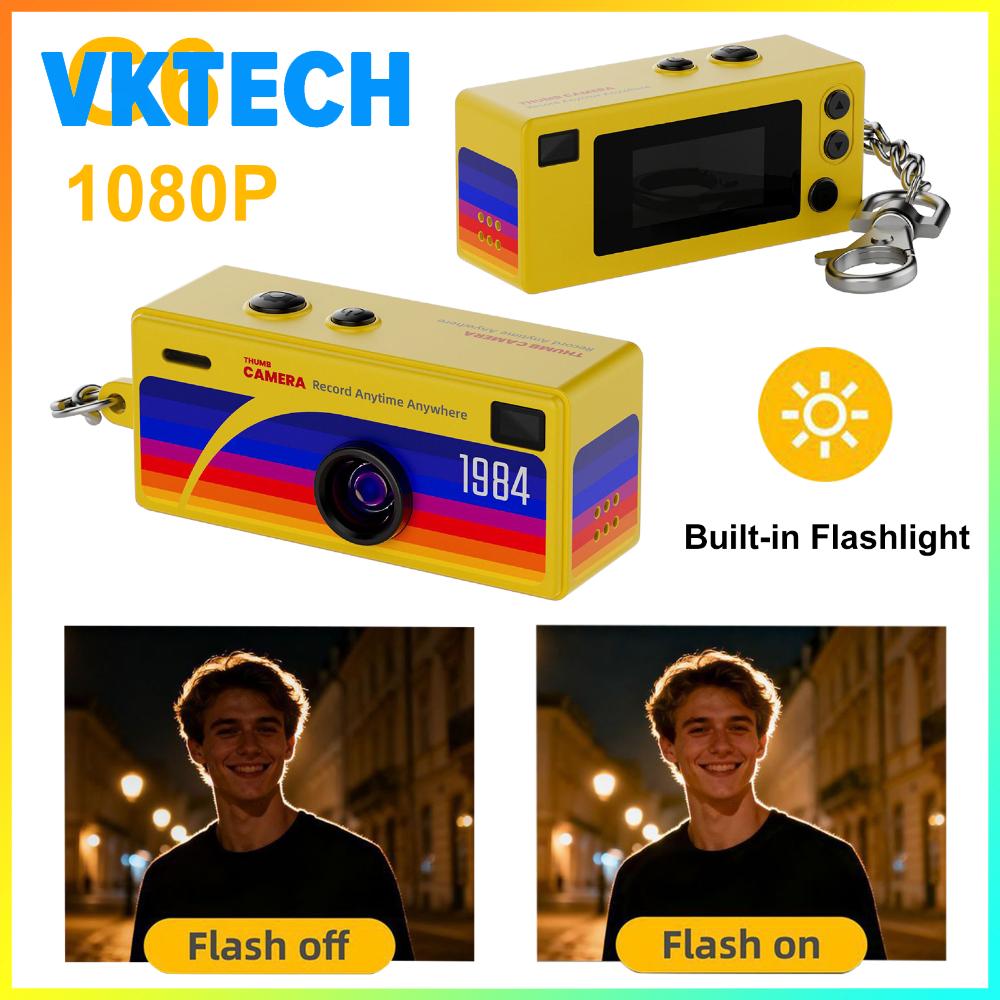 1080P Retro Mini Action Camera with 0.96In TFT Screen Portable Small Camcorder Type-C Charging Wide-Angle Lens Cam for Vlog Recording ราคา 449 บาท*ส่งฟรี