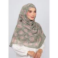 Bokitta Verde- Printed Plus Crinkled Chiffon