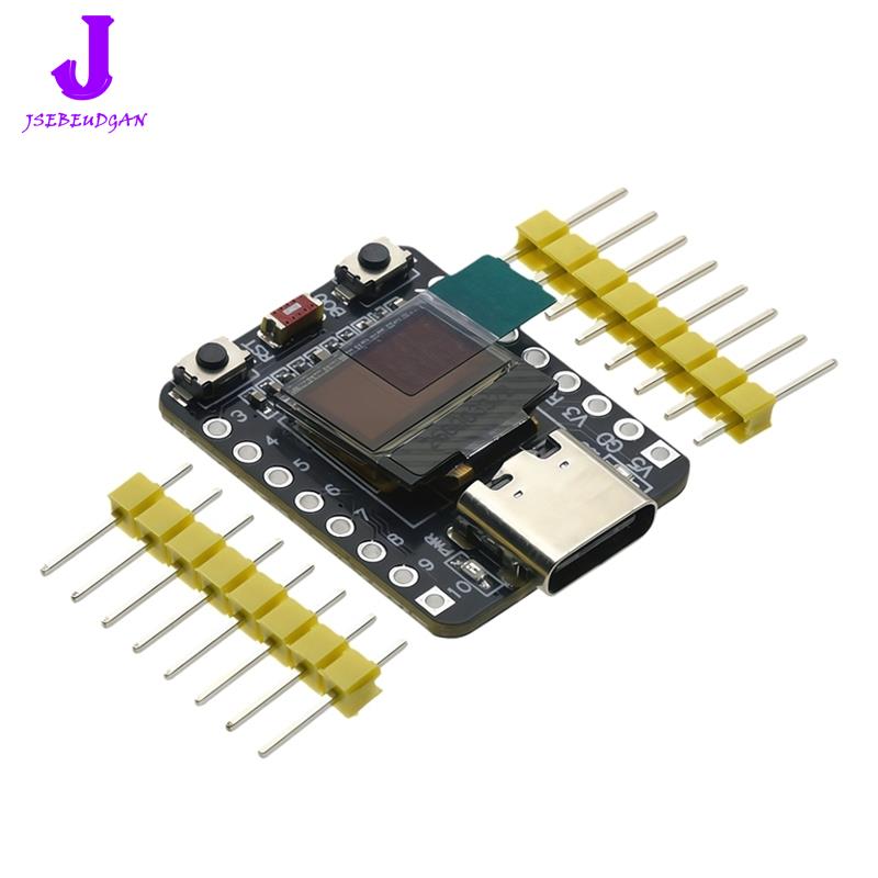 【Huang Li Electronics】MINI -C3 Development Board 2.4G Wifi 4 BT Module with 0.42" OLED Display 4MB Flash Ceramic Antenna USB Type-C ราคา 135 บาท*ส่งฟรี