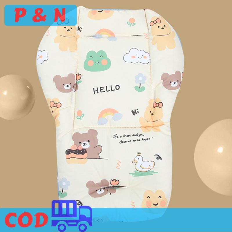 P&N แผ่นเบาะรองนั่งสำหรับเด็กแผ่นรองที่นั่งเสริมเบาะรองนั่งสำหรับเด็กแผ่นรองเก้าอี้ให้อาหารเบาะรองรถเข็นเด็กผ้าฝ้าย
