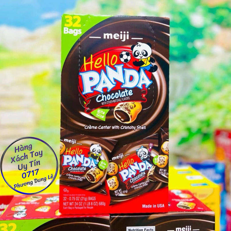 Bánh gấu Hello Panda Chocolate Meiji 680g hàng xách chuẩn Mỹ thơm ngon chất lượng - - Có vị socola thơm ngon. - Bột mì và bột sữa nguyên chất. - Không đường hóa học và phẩm màu. - Cung cấp năng lượng cho cơ thể.