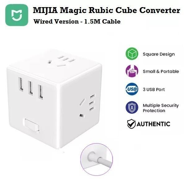 MIJIA MAGIC SOCKET CONVERTER WIRED VERSION MJXB3-02QM - COLOKAN KABEL - Elvoir Store Harga 244,000 rupiah*Gratis Ongkir