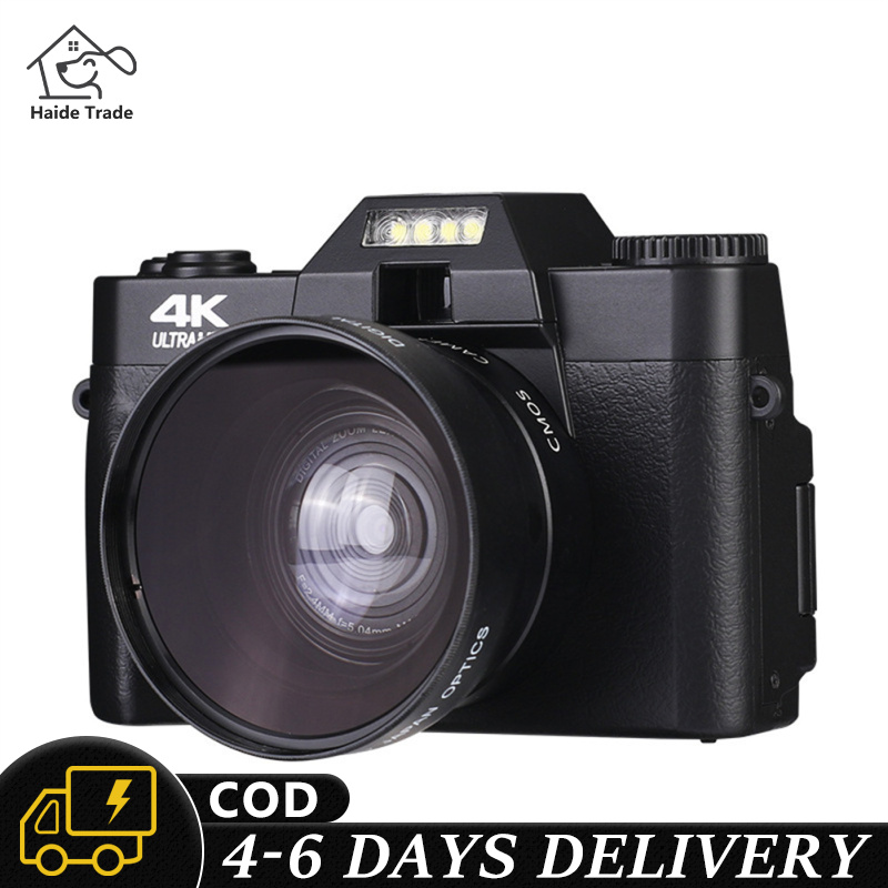 Professional WiFi Digital Camera 4K Camcorder 3.0 180° Flip Screen & Built-in Battery Selfile Digital Webcam For Beginners Travel ราคา 4,542 บาท*ส่งฟรี