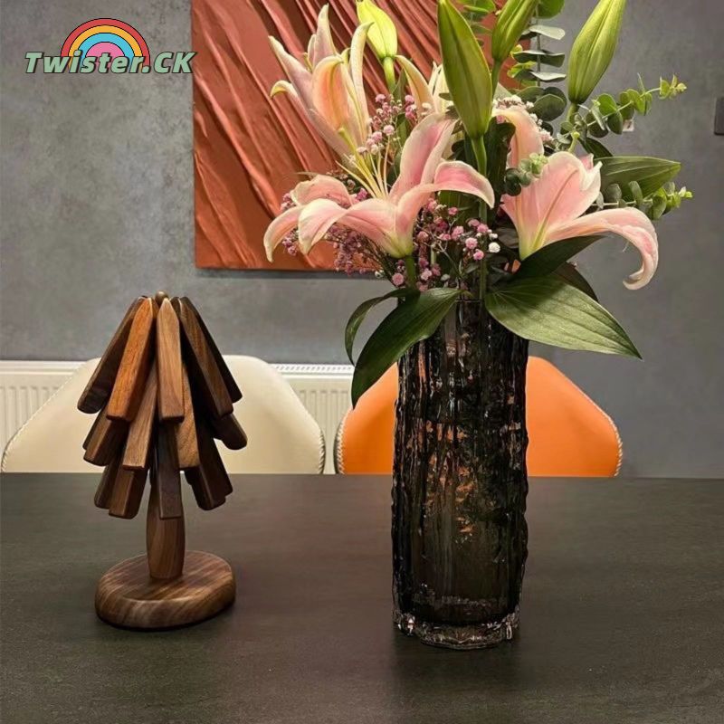 Twister.CK Walnut Wood Table Mat Heat-Resistant Anti-Skid Space Saving Tree Shape Design Multifunctional Trivet Mat For Home Office (23 x 10cm) ราคา 831 บาท*ส่งฟรี