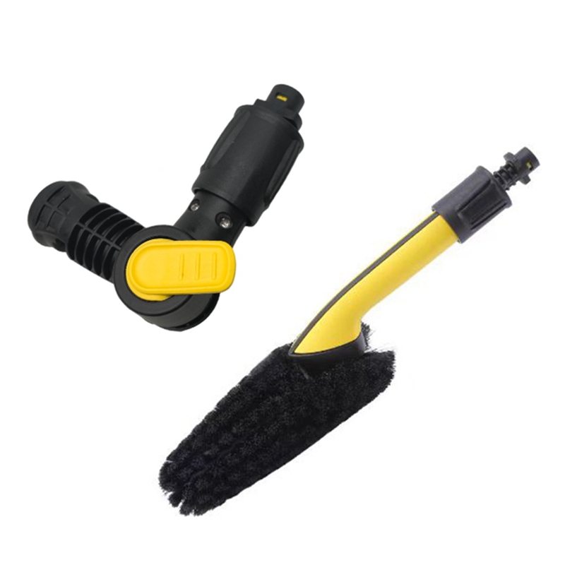 [Waanon]High Pressure Washer Accessories for K2 K3 K4 K5 K6 K7- Vario Joint(180° Adjustable) and Wheel Rim Brush