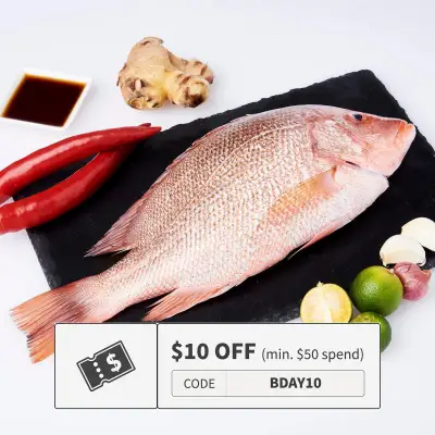 Serve by Hai Sia Seafood Crimson Snapper (Scaled and Gutted) - Fresh