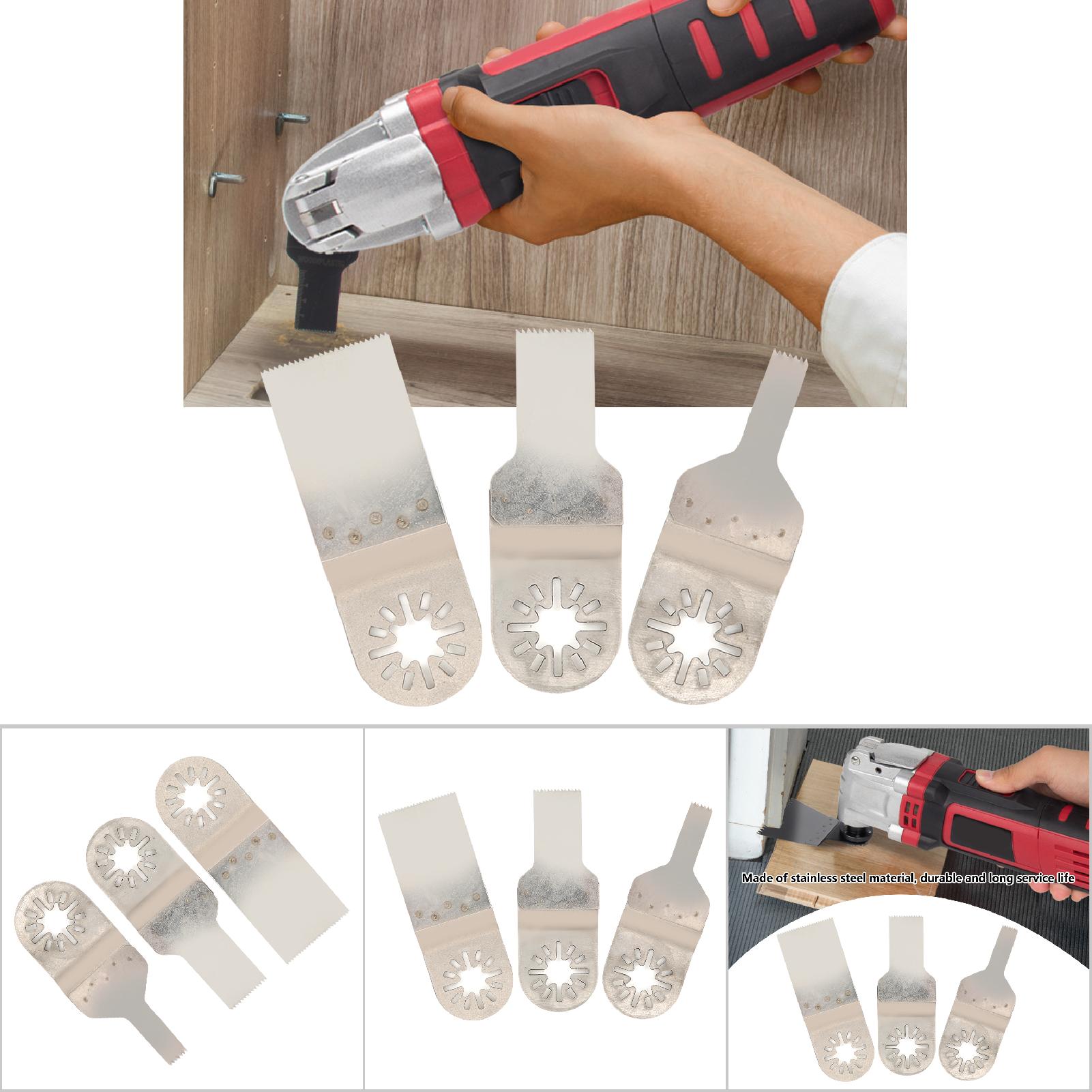 Lưỡi cưa Lưỡi cưa dao động Chắc chắn Tuổi thọ cao 3 chiếc Bền để cắt kim loại mềm để cắt gỗ