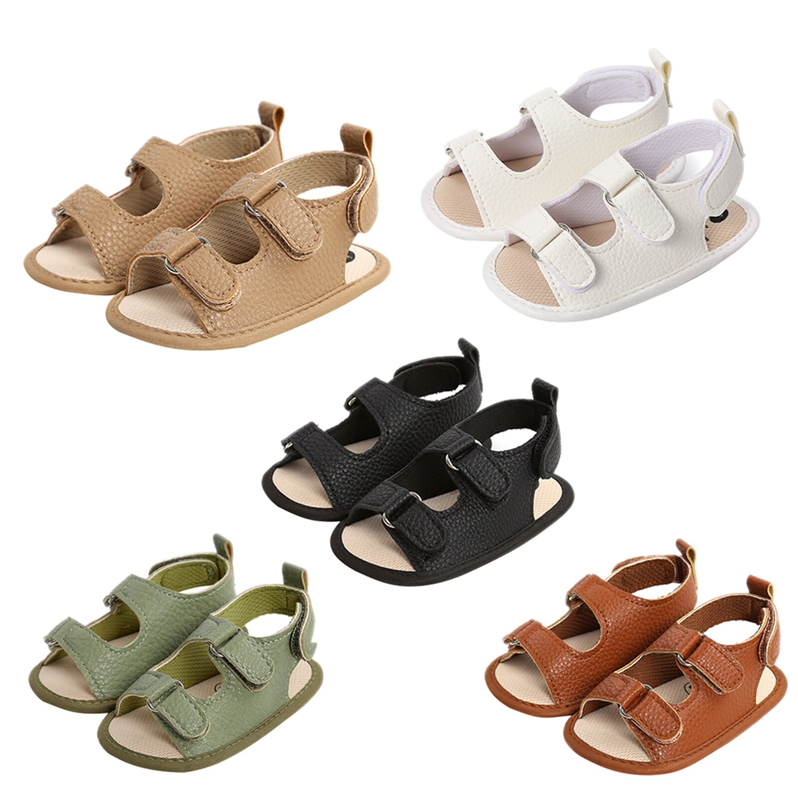 New Baby Sandals Baby Shoes Baby Boy Girl Sandals PU Soft Bottom Sole Anti