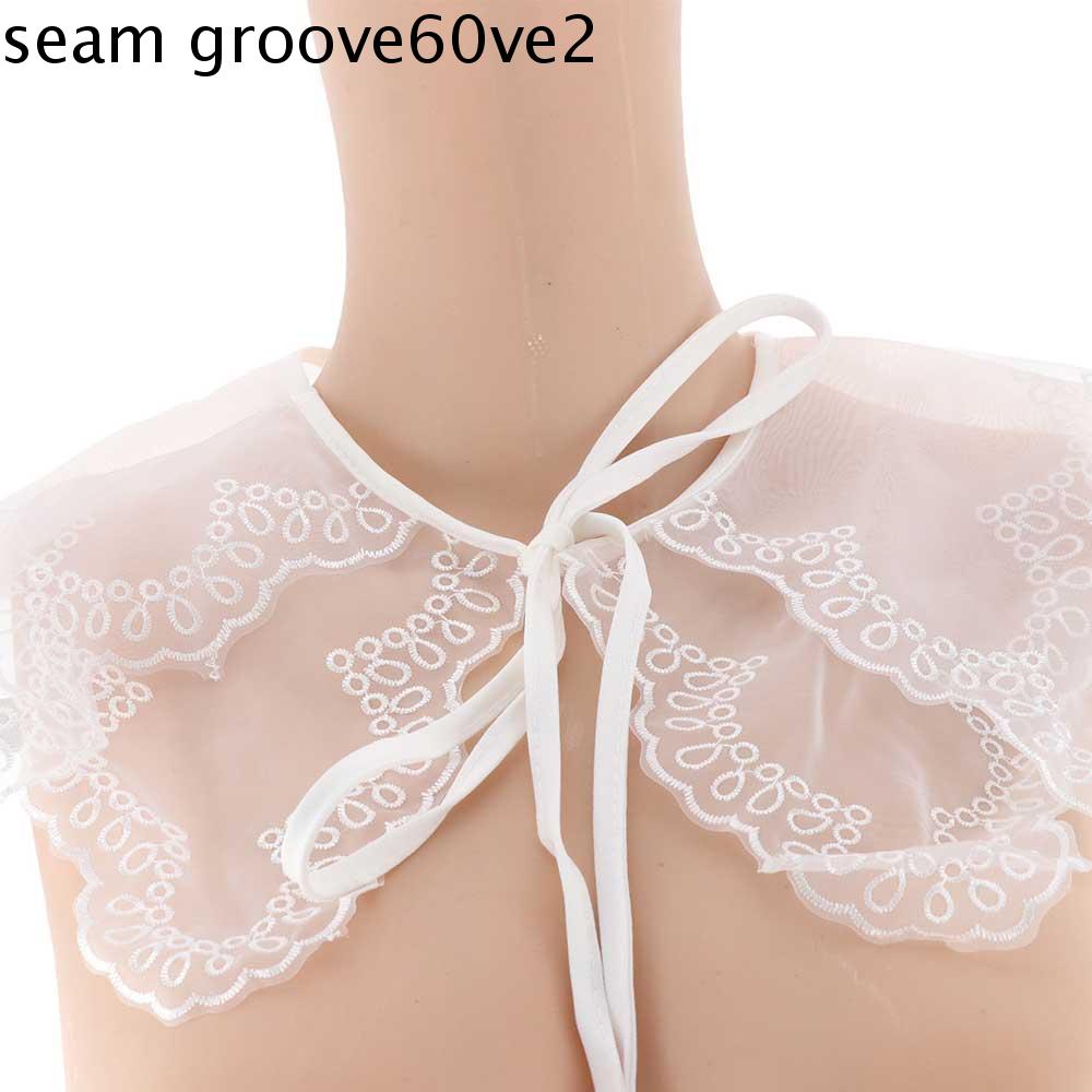 SEAMGR Ren Có thể tháo rời Thêu thùa Cô gái Rỗng Đính đá Cổ áo giả Đường viền cổ ren Trang trí quần 