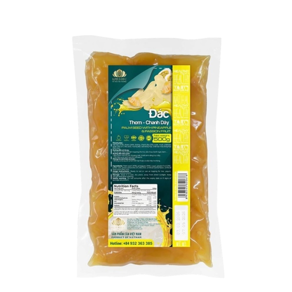 Đác thơm chanh dây Lotus gói 500g