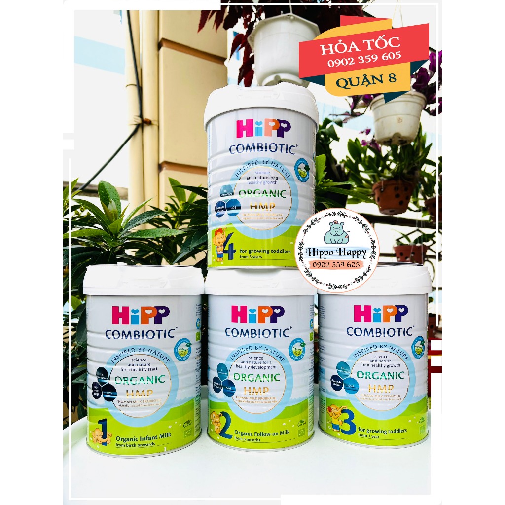 Sữa HiPP Organic Combiotic Số 1,2,3,4 800g