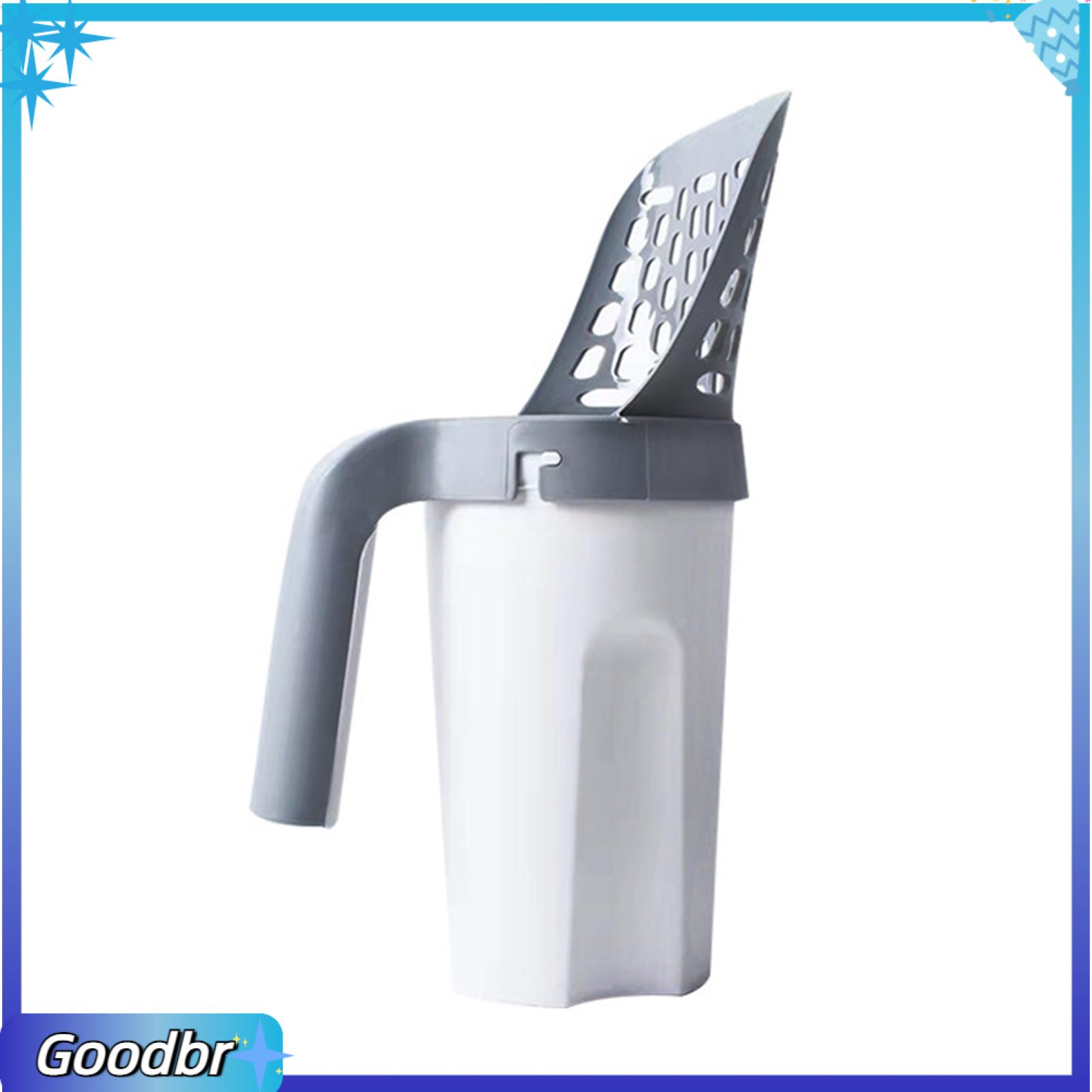 Goodbro chất thải vật nuôi scooper với xử lý hót rác nhỏ mèo với xử lý thuận tiện hót rác nhỏ mèo ER với dung tích lớn Thùng rác container xách tay sifter xẻng cho hộp rác tích hợp chủ dễ dàng cho vật nuôi