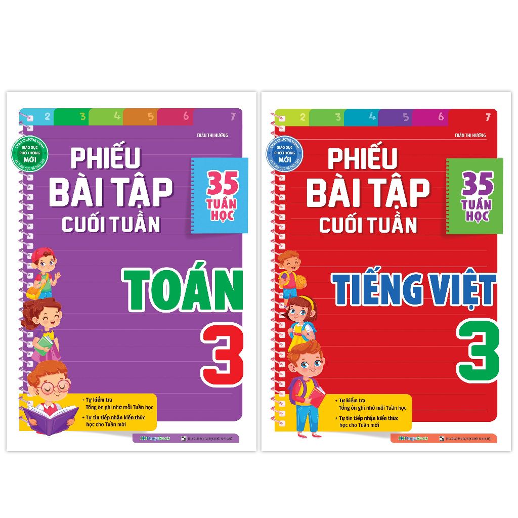 Sách Combo Phiếu Bài Tập Cuối Tuần Toán Và Tiếng Việt Lớp 3