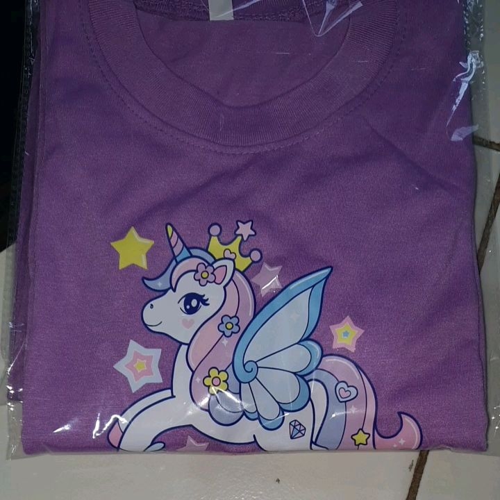 Kaos Anak Perempuan Kuda Pony Bahan Lembut