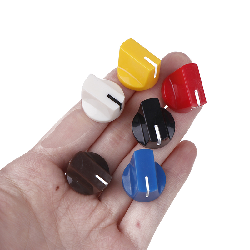 Shiou 10 cái tự làm phụ kiện guitar điện bàn đạp knobs 6.35mm KN-19-14 kiểm soát amp hiệu ứng bàn đạp Knob với bộ vít