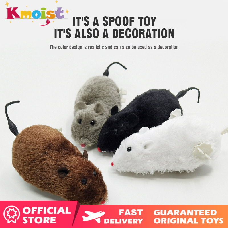 Kmoist gió-up Chuột Plush họa tiết cún cưng Chuột đồ chơi cho mèo đồ chơi cho mèo cho Chó mèo vật nuôi Đồ chơi ảo thuật kêu cót két Chuột mèo