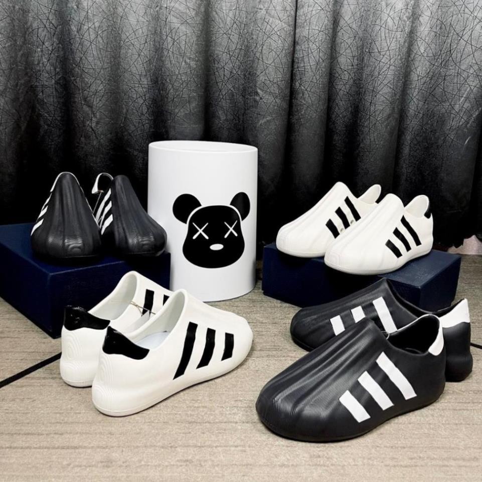 Giày sneaker sục Adifom Superstar White Black, Sneaker Adifom Trắng Đen Cổ Thấp cực xinh, chuẩn hàng cao cấp