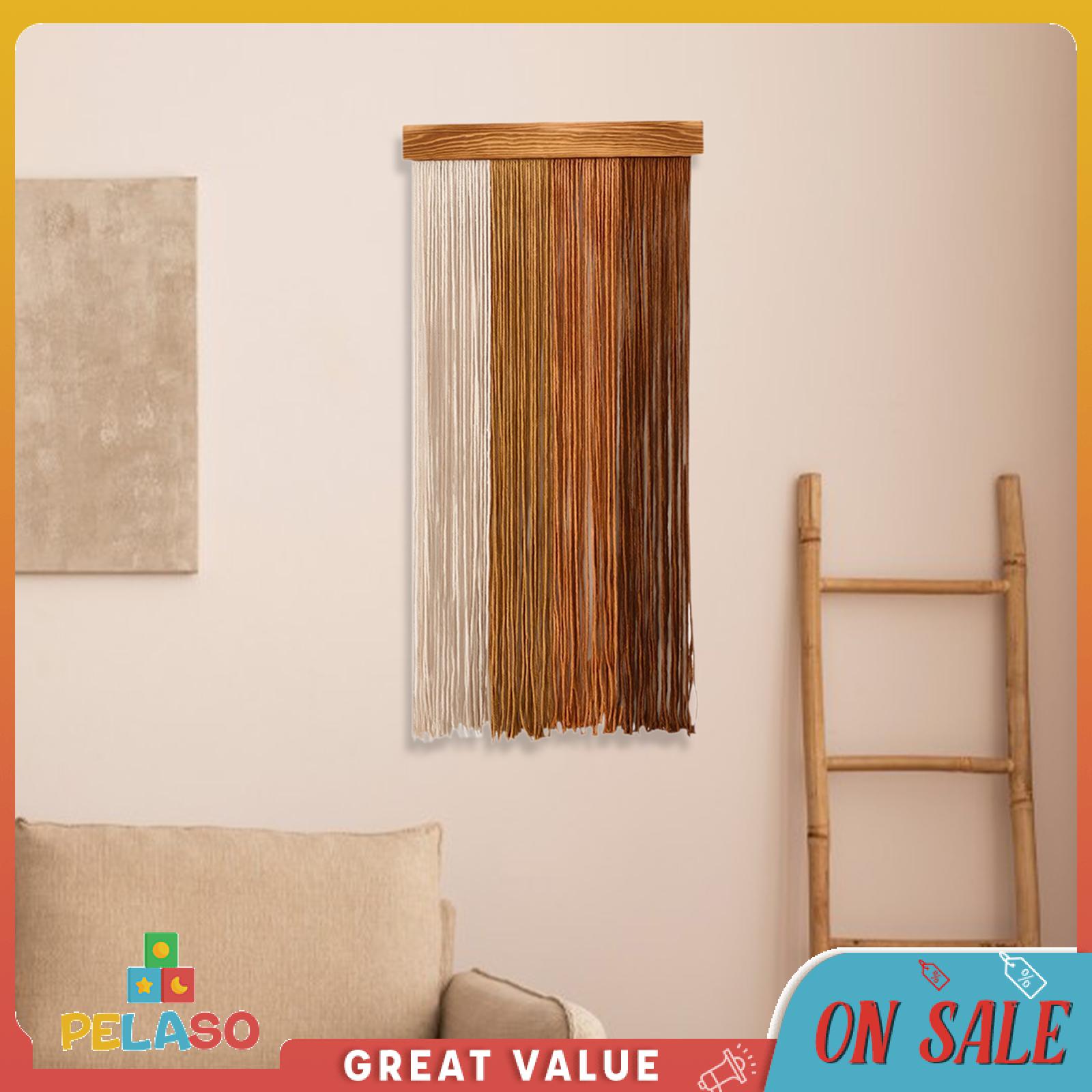 Pelaso Dây treo trang trí tấm thảm trang trí tường handmade với tua rua dài đẹp tác phẩm nghệ thuật Retro mộc mạc Boho cho bộ sưu tập ký túc xá