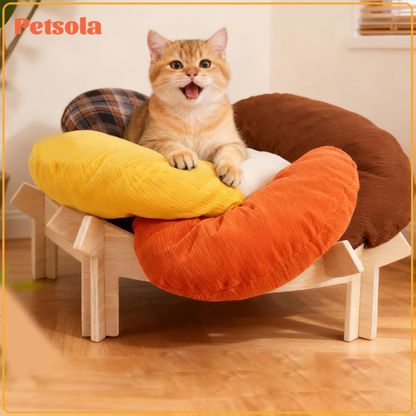 Elevated Cat Bed Cats Furniture Comfort Breathable Reliable Aesthetic Multi Use Removable Cushion Raised Cat Chair Pet Chair ราคา 3,400 บาท*ส่งฟรี